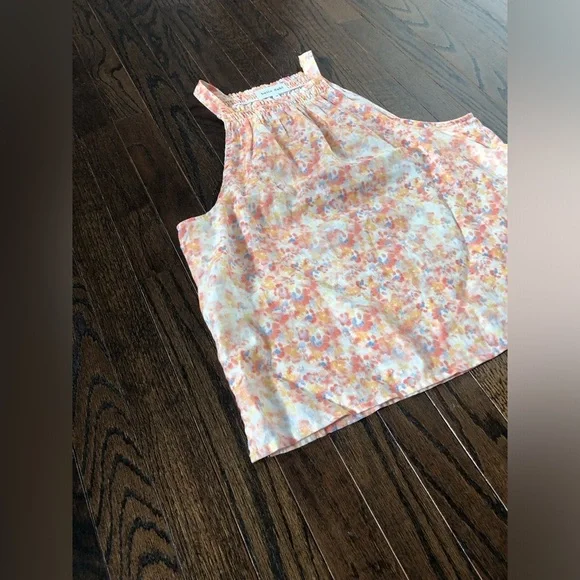 Bella Dahl Women’s M Shirred Halter Top in Peach Floral Print - EUC! - Picture 7 of 12